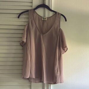 Show Me Your MUMU Hazel Ruffle Top Sheer Lavender SZ S 100% Polyester Blouse